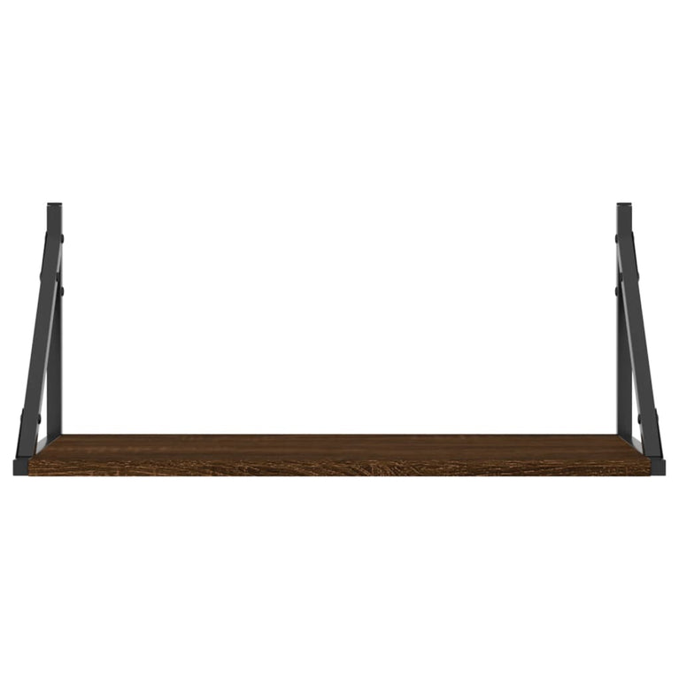 Wandschappen 2 st 60x25x25,5 cm bewerkt hout bruin eikenkleur MeubelReus