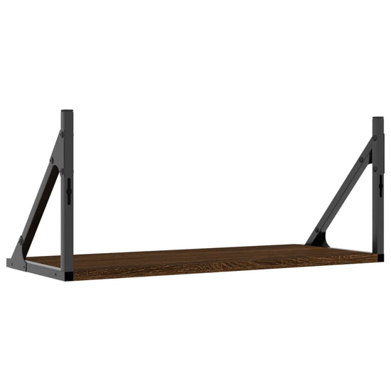 Wandschappen 2 st 60x25x25,5 cm bewerkt hout bruin eikenkleur MeubelReus