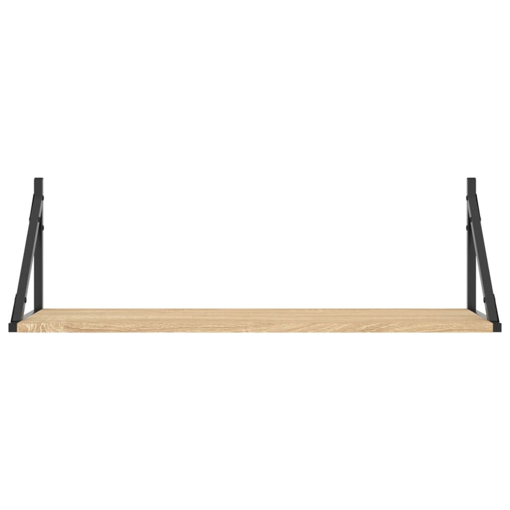 Wandschappen 2 st 80x25x25,5 cm bewerkt hout sonoma eikenkleur MeubelReus