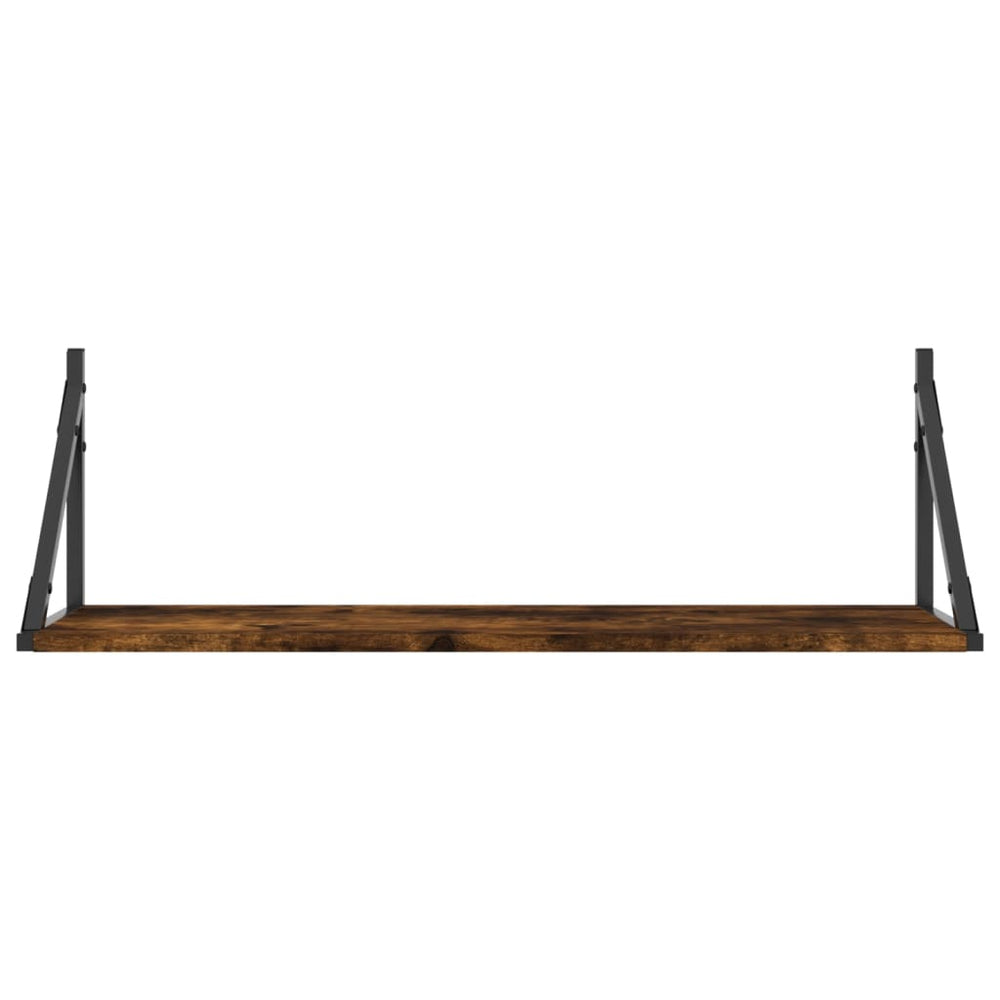 Wandschappen 2 st 80x25x25,5 cm bewerkt hout gerookt eikenkleur MeubelReus