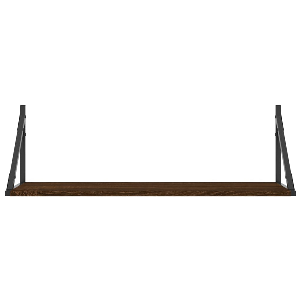 Wandschappen 2 st 80x25x25,5 cm bewerkt hout bruin eikenkleur MeubelReus