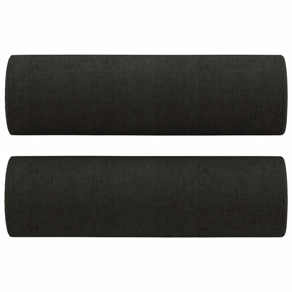 Tweezitsbank met sierkussens 120 cm stof zwart MeubelReus