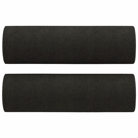 Tweezitsbank met sierkussens 120 cm stof zwart MeubelReus