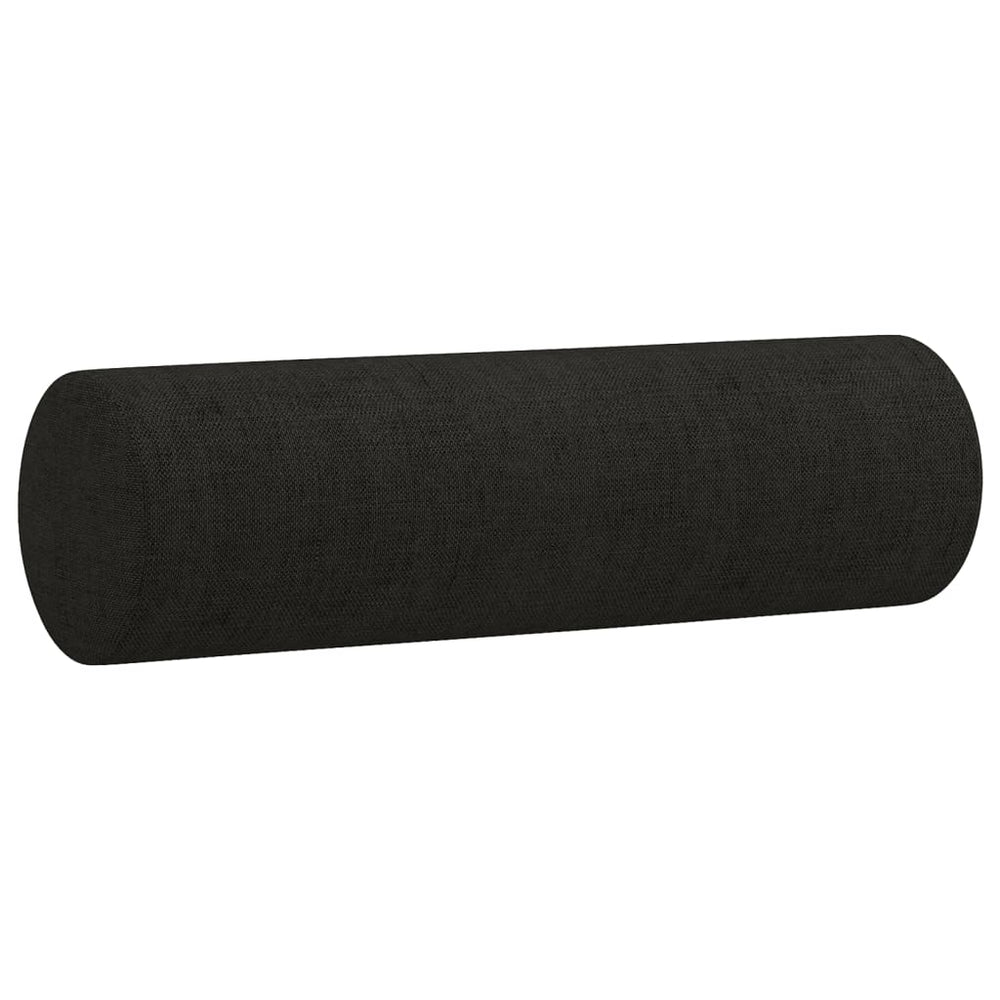 Tweezitsbank met sierkussens 120 cm stof zwart MeubelReus