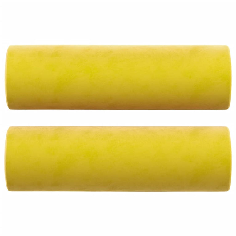 Tweezitsbank met sierkussens 140 cm fluweel geel
