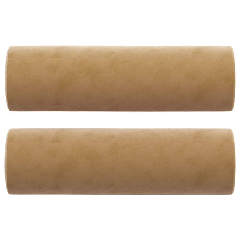 Tweezitsbank met sierkussens 140 cm fluweel bruin