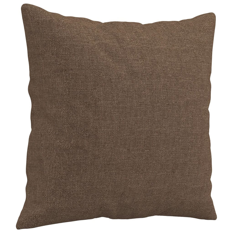 Tweezitsbank met sierkussens 120 cm stof bruin