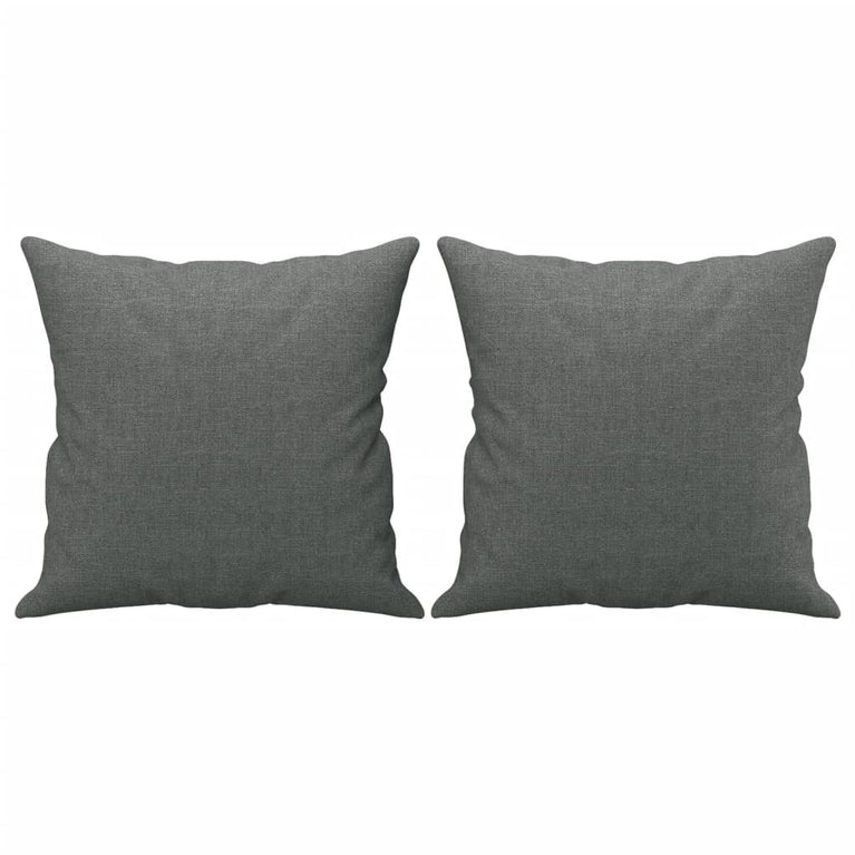 Tweezitsbank met sierkussens 140 cm stof donkergrijs