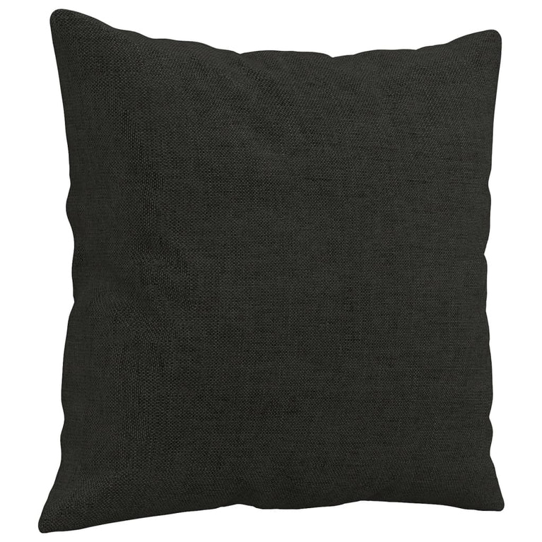 Tweezitsbank met sierkussens 140 cm stof zwart