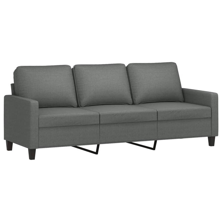 2-delige Loungeset met kussens stof donkergrijs