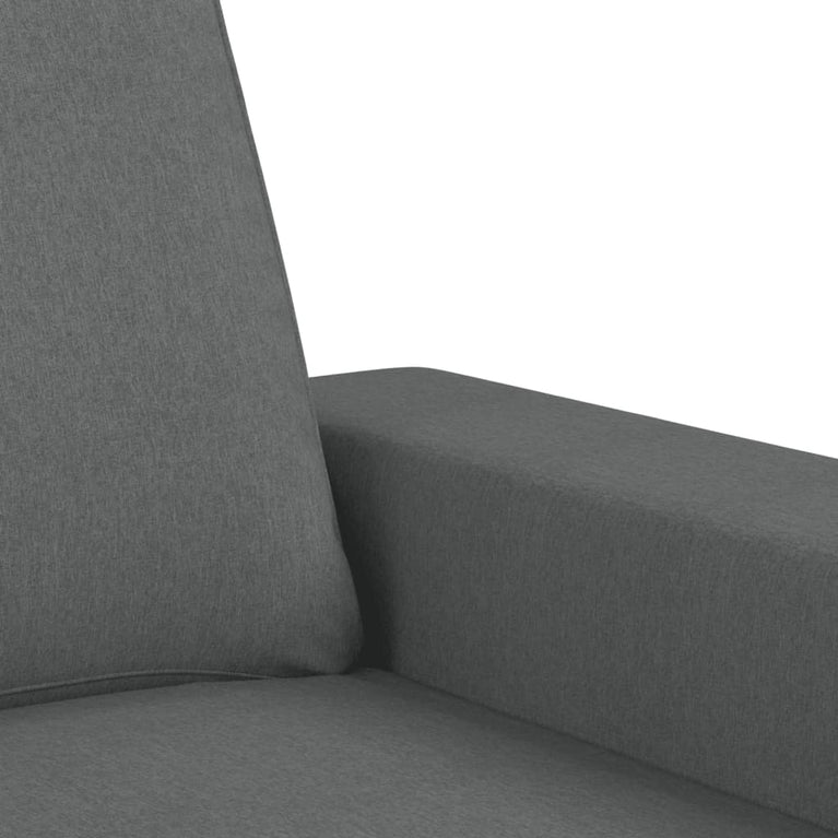 3-delige Loungeset stof donkergrijs