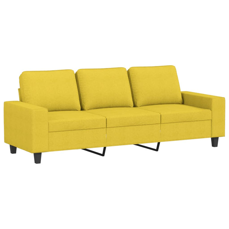 3-delige Loungeset stof lichtgeel