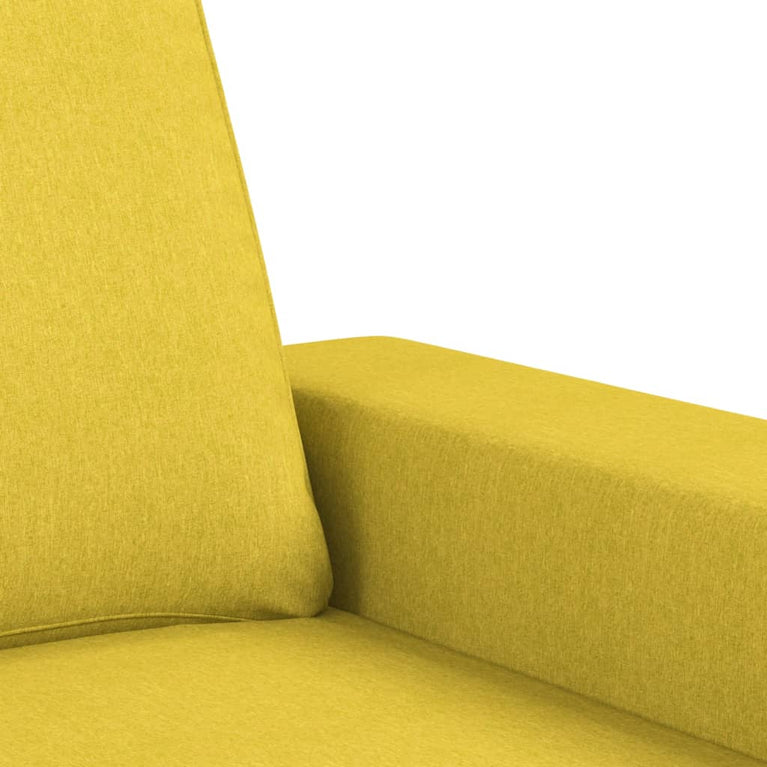 3-delige Loungeset stof lichtgeel