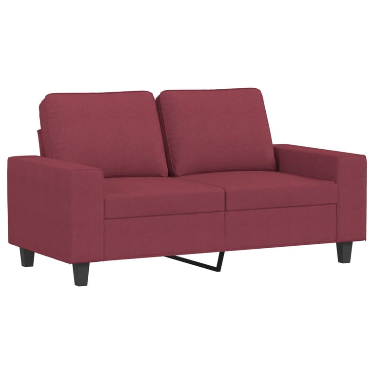 3-delige Loungeset stof wijnrood