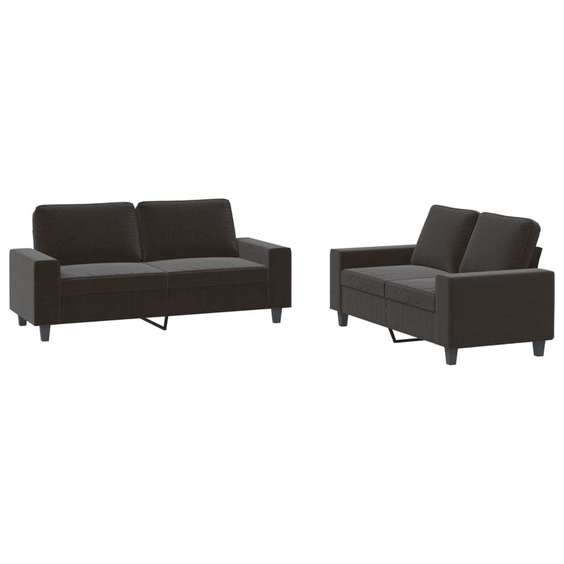 2-delige Loungeset stof zwart