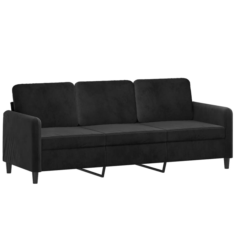 2-delige Loungeset fluweel zwart