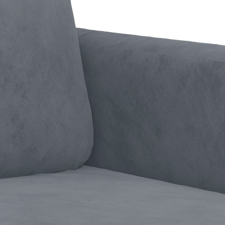 2-delige Loungeset met kussens fluweel donkergrijs