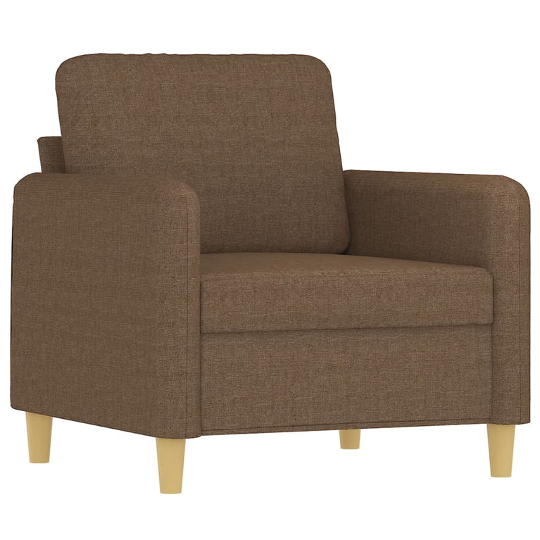3-delige Loungeset met kussens stof bruin