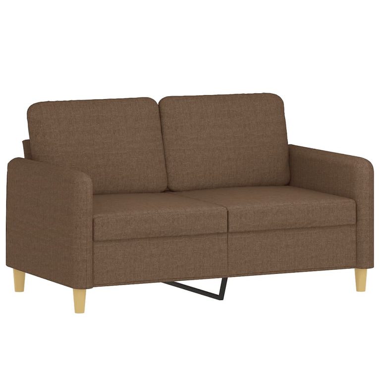 3-delige Loungeset met kussens stof bruin