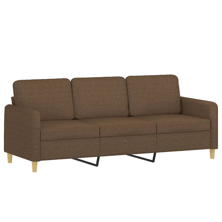 3-delige Loungeset met kussens stof bruin