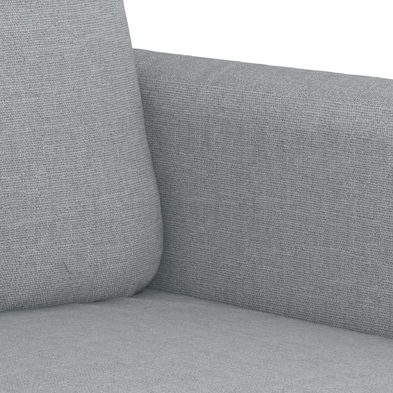 2-delige Loungeset met kussens stof lichtgrijs