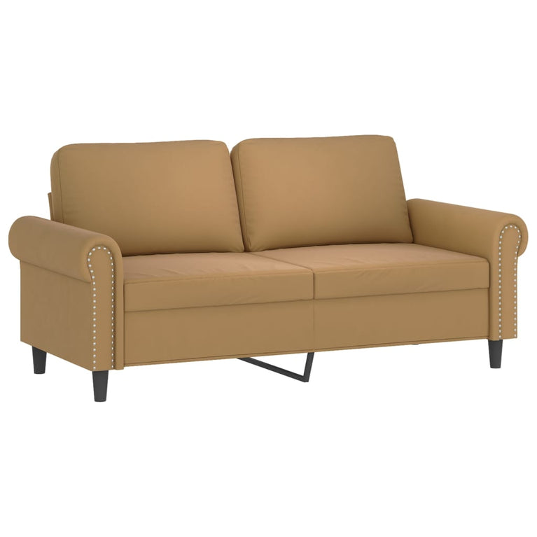 2-delige Loungeset met kussens fluweel bruin