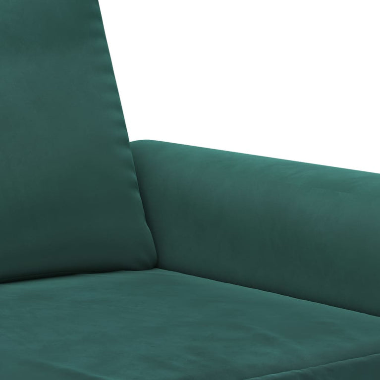 2-delige Loungeset met kussens fluweel donkergroen