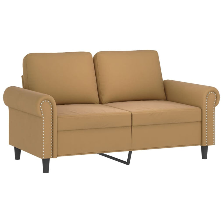 2-delige Loungeset met kussens fluweel bruin