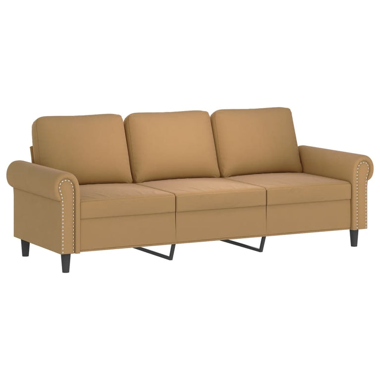 2-delige Loungeset met kussens fluweel bruin