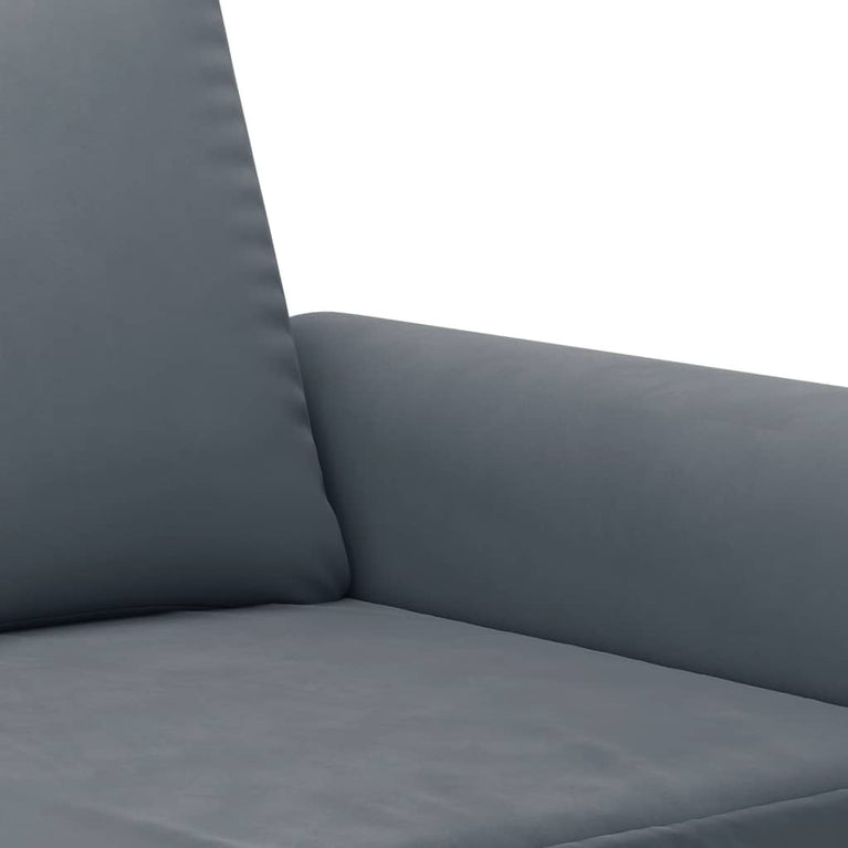 2-delige Loungeset met kussens fluweel donkergrijs
