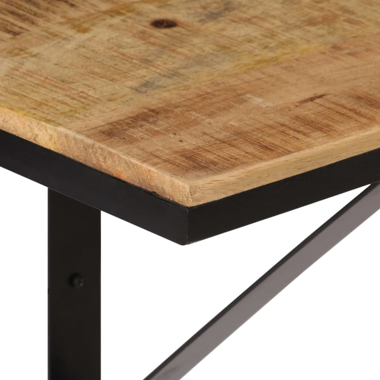 Wandschap 40x30x32 cm massief mangohout en ijzer