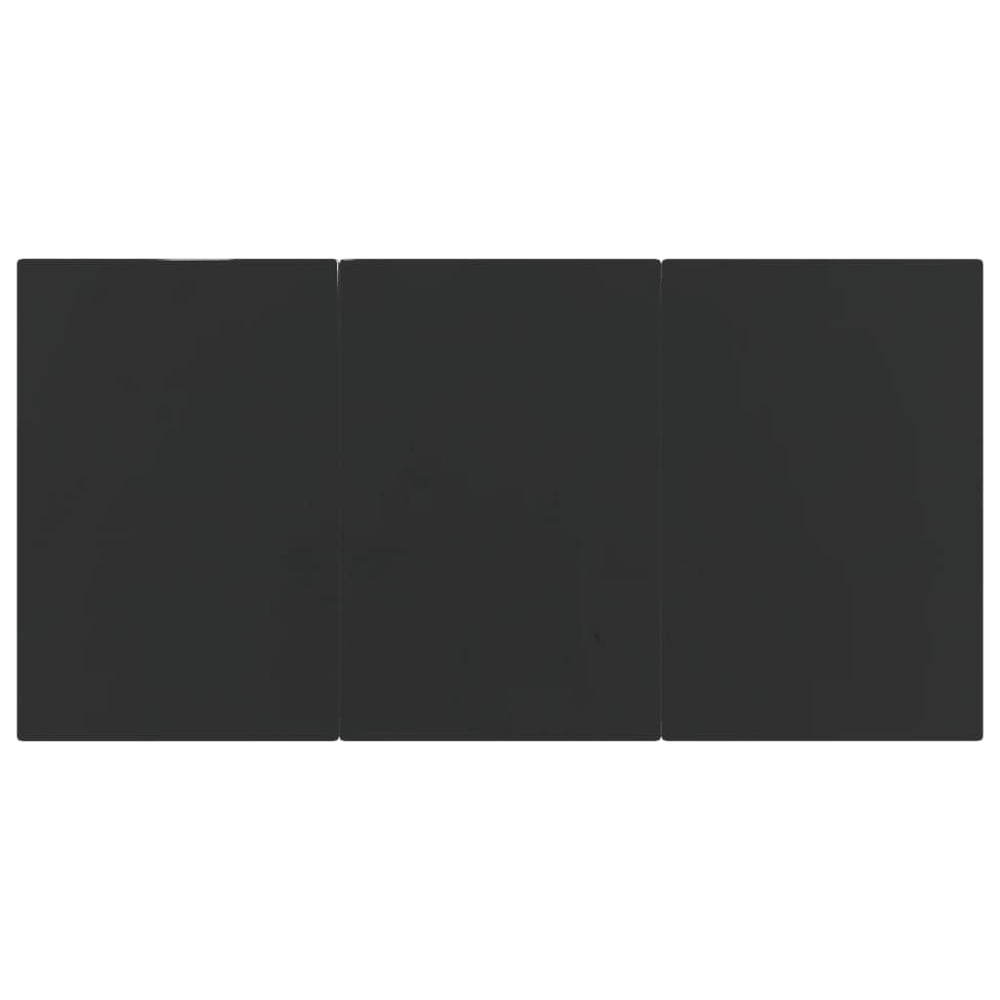 9-delige Tuinset poly rattan en staal zwart MeubelReus