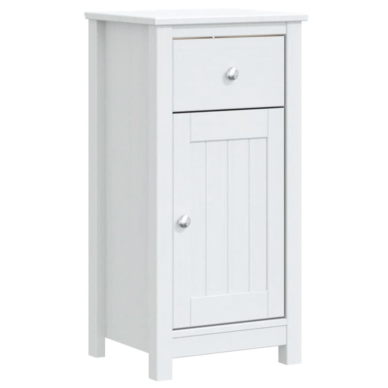 Badkamerkast BERG 40x34x80 cm massief grenenhout wit MeubelReus