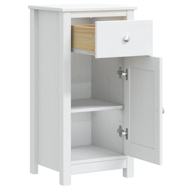 Badkamerkast BERG 40x34x80 cm massief grenenhout wit MeubelReus