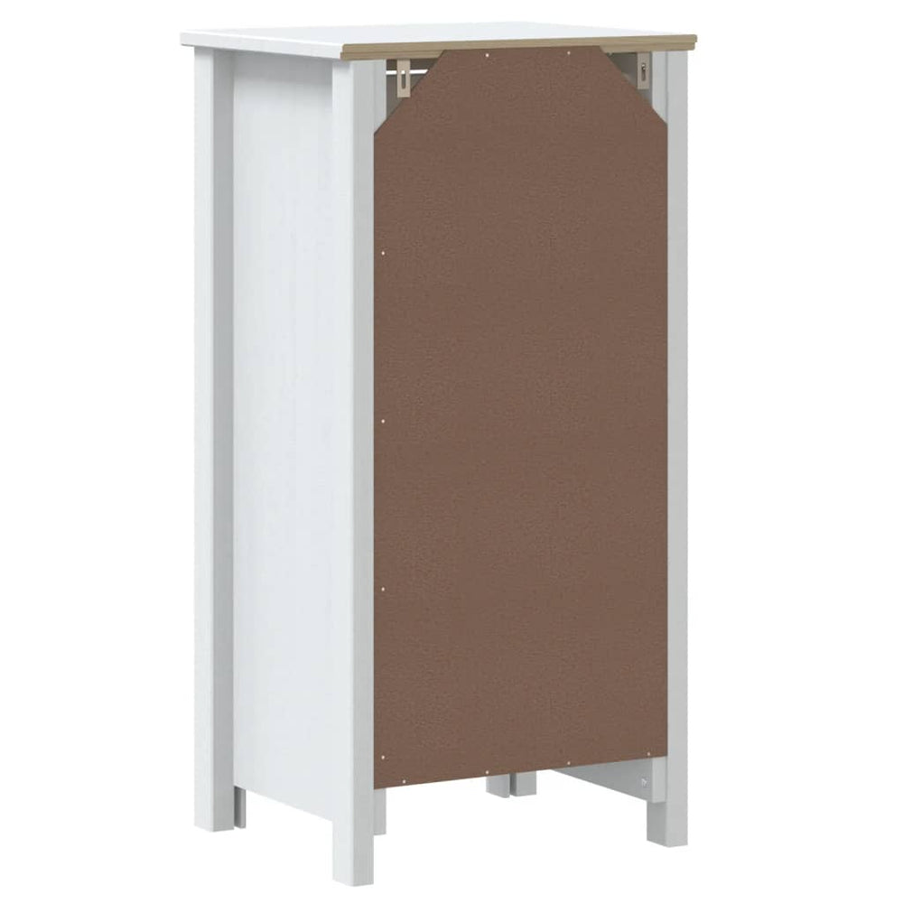 Badkamerkast BERG 40x34x80 cm massief grenenhout wit MeubelReus