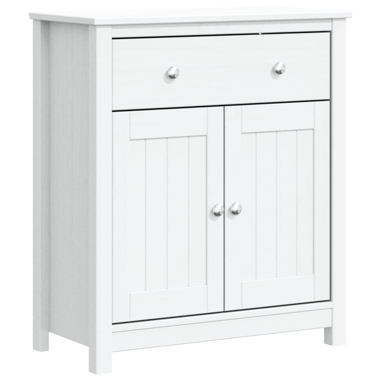 Badkamerkast BERG 69,5x34x80 cm massief grenenhout wit MeubelReus