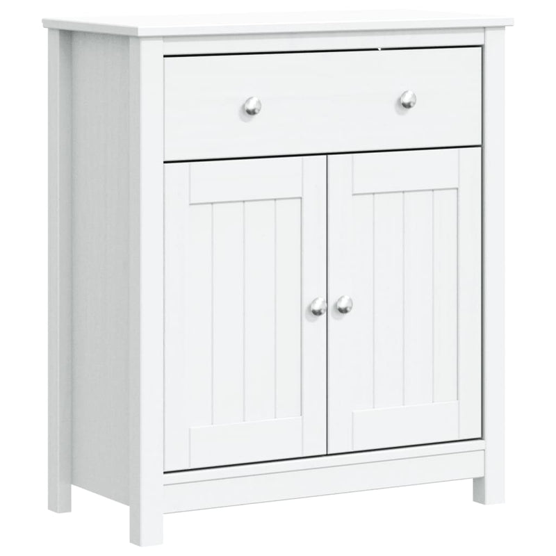 Badkamerkast BERG 69,5x34x80 cm massief grenenhout wit MeubelReus