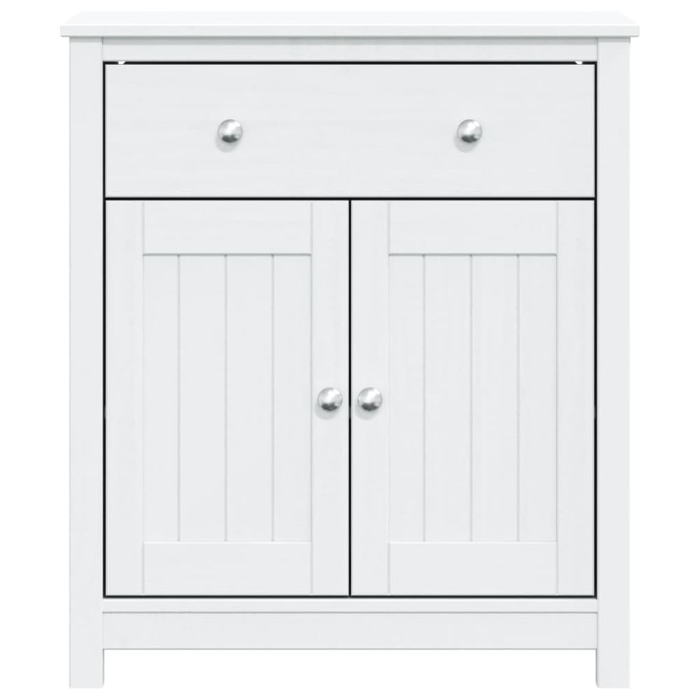 Badkamerkast BERG 69,5x34x80 cm massief grenenhout wit MeubelReus