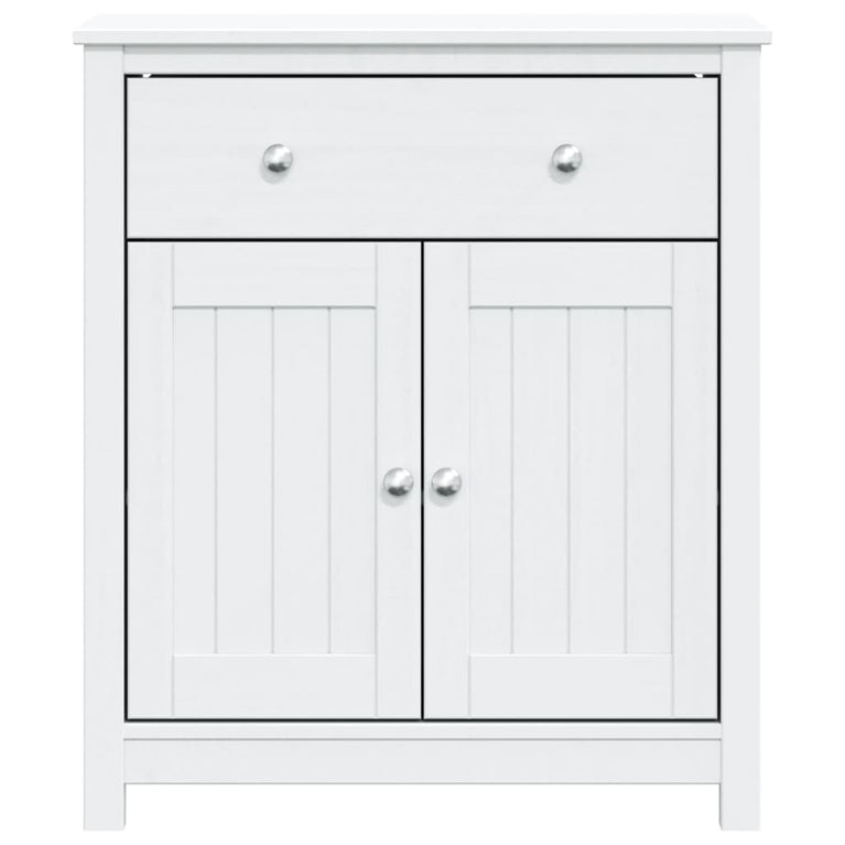 Badkamerkast BERG 69,5x34x80 cm massief grenenhout wit MeubelReus