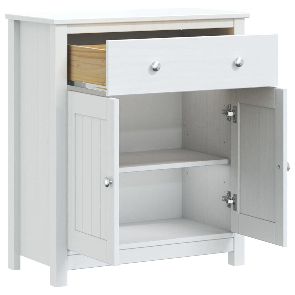 Badkamerkast BERG 69,5x34x80 cm massief grenenhout wit MeubelReus