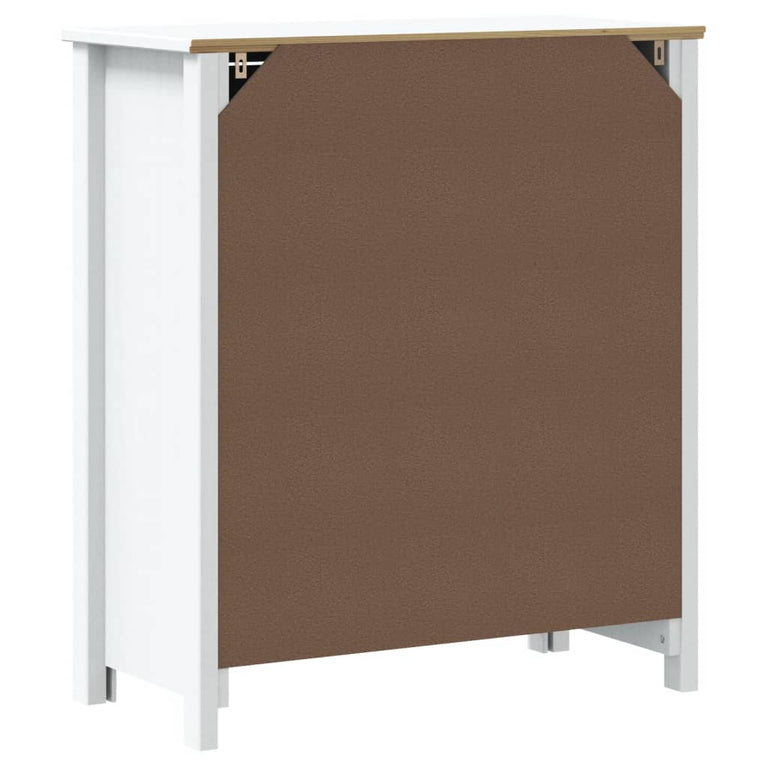 Badkamerkast BERG 69,5x34x80 cm massief grenenhout wit MeubelReus