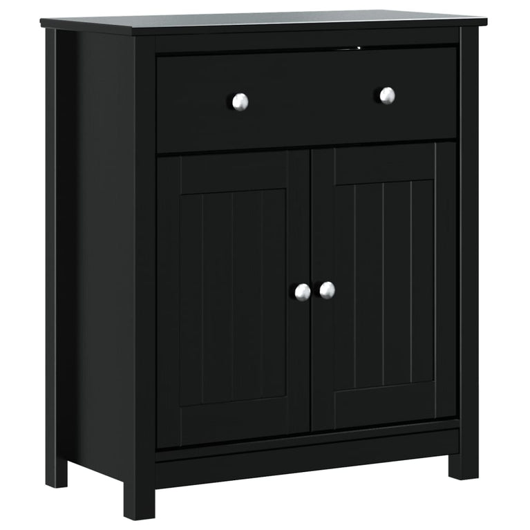 Badkamerkast BERG 69,5x34x80 cm massief grenenhout zwart MeubelReus