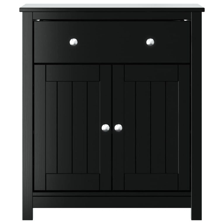 Badkamerkast BERG 69,5x34x80 cm massief grenenhout zwart MeubelReus