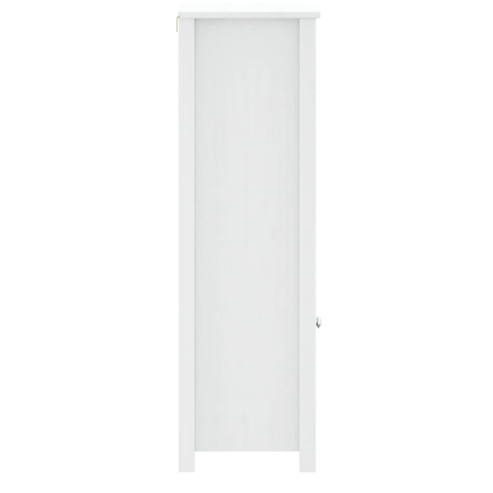 Badkamerkast BERG 40x34x110 cm massief grenenhout wit MeubelReus