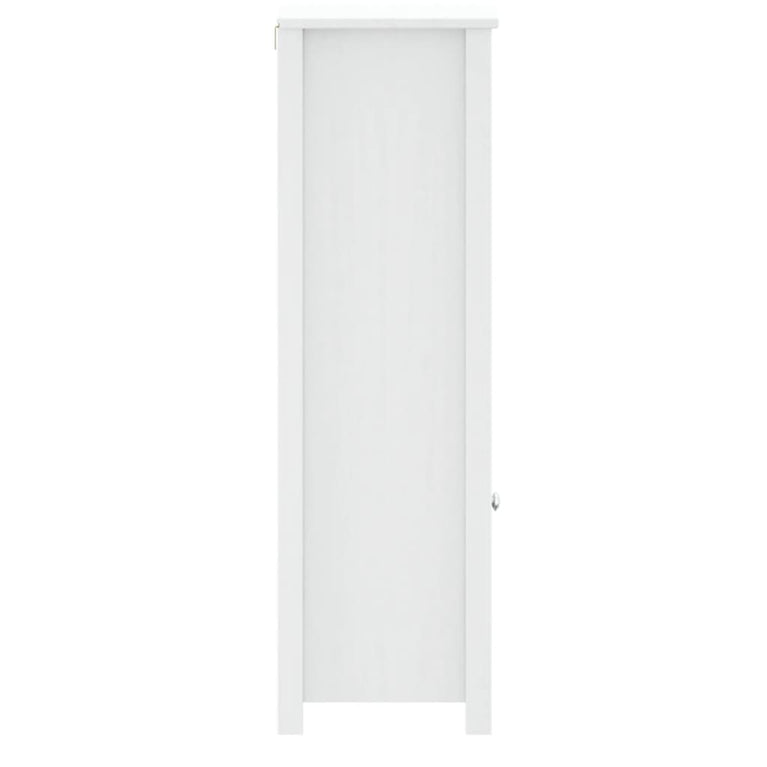 Badkamerkast BERG 40x34x110 cm massief grenenhout wit MeubelReus