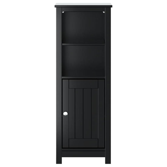 Badkamerkast BERG 40x34x110 cm massief grenenhout zwart MeubelReus