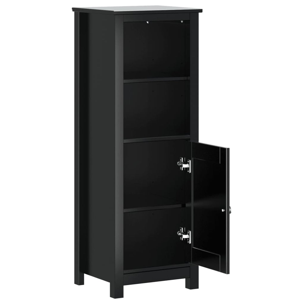 Badkamerkast BERG 40x34x110 cm massief grenenhout zwart MeubelReus