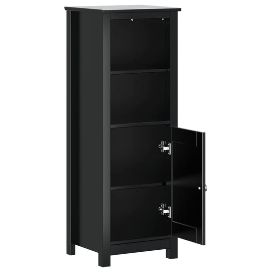 Badkamerkast BERG 40x34x110 cm massief grenenhout zwart MeubelReus