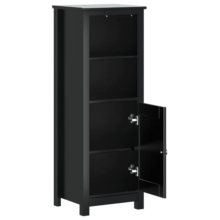 Badkamerkast BERG 40x34x110 cm massief grenenhout zwart MeubelReus