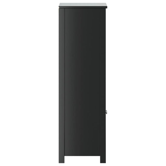 Badkamerkast BERG 40x34x110 cm massief grenenhout zwart MeubelReus
